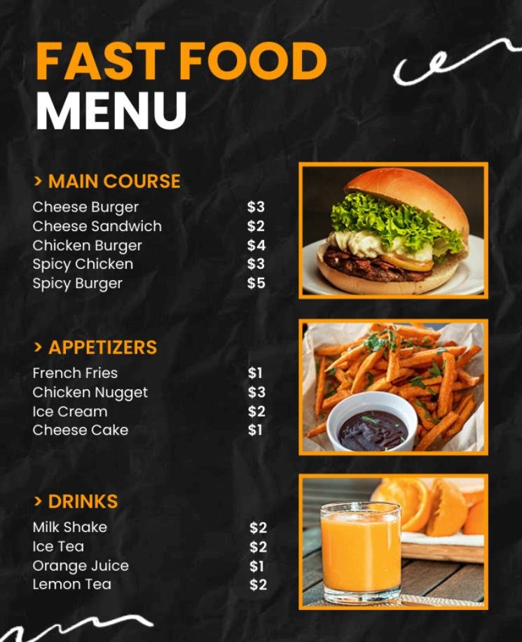 The Psychology Behind a Fast Food Menu
